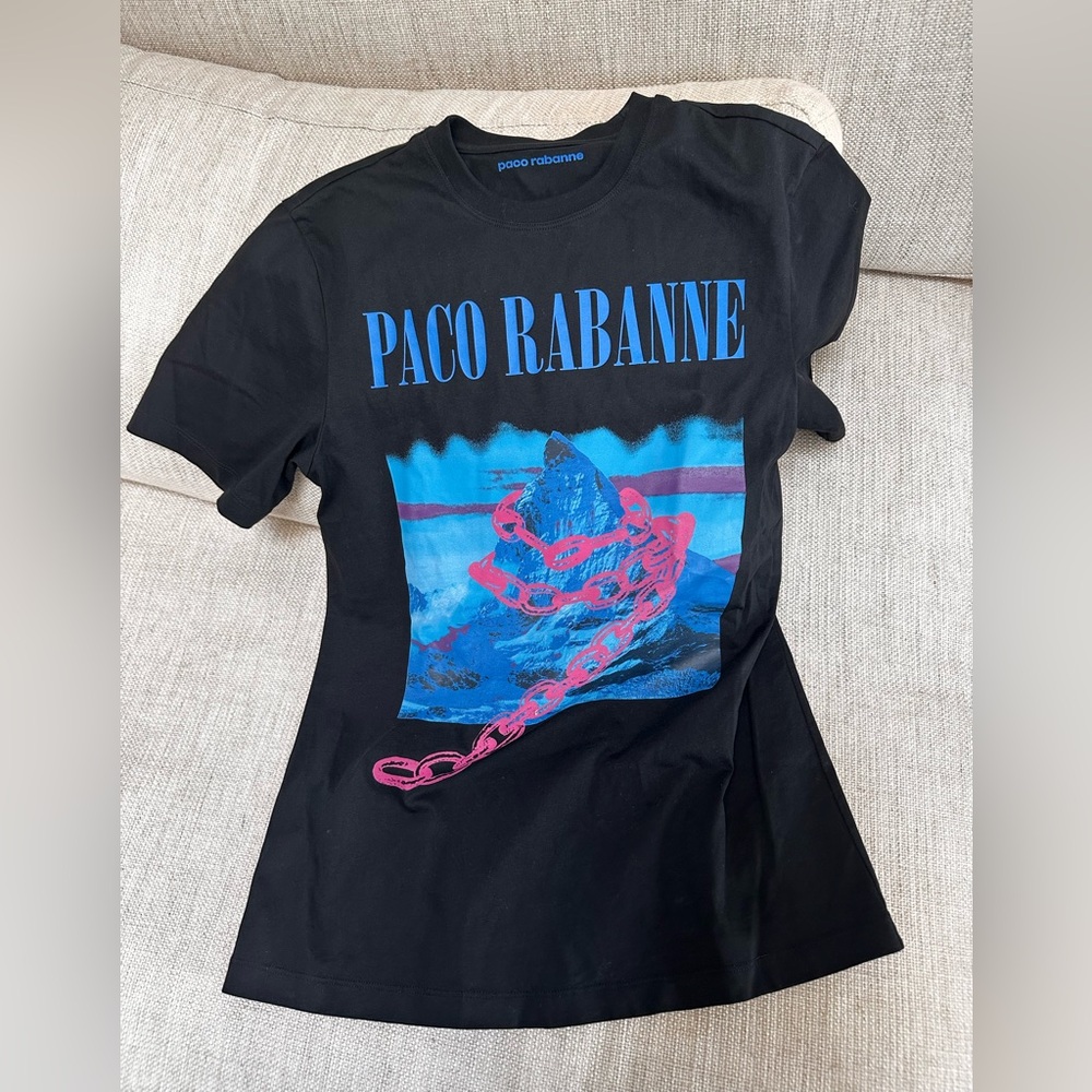 Paco Rabanne Black Graphic T-Shirt S